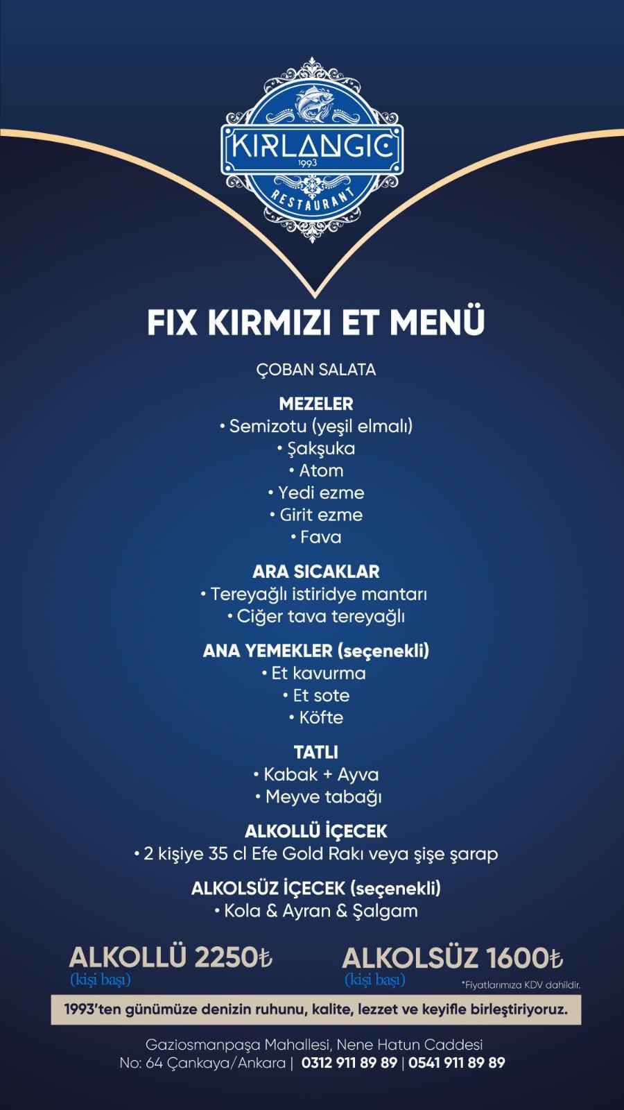 Fix Kırmızı Et Menü